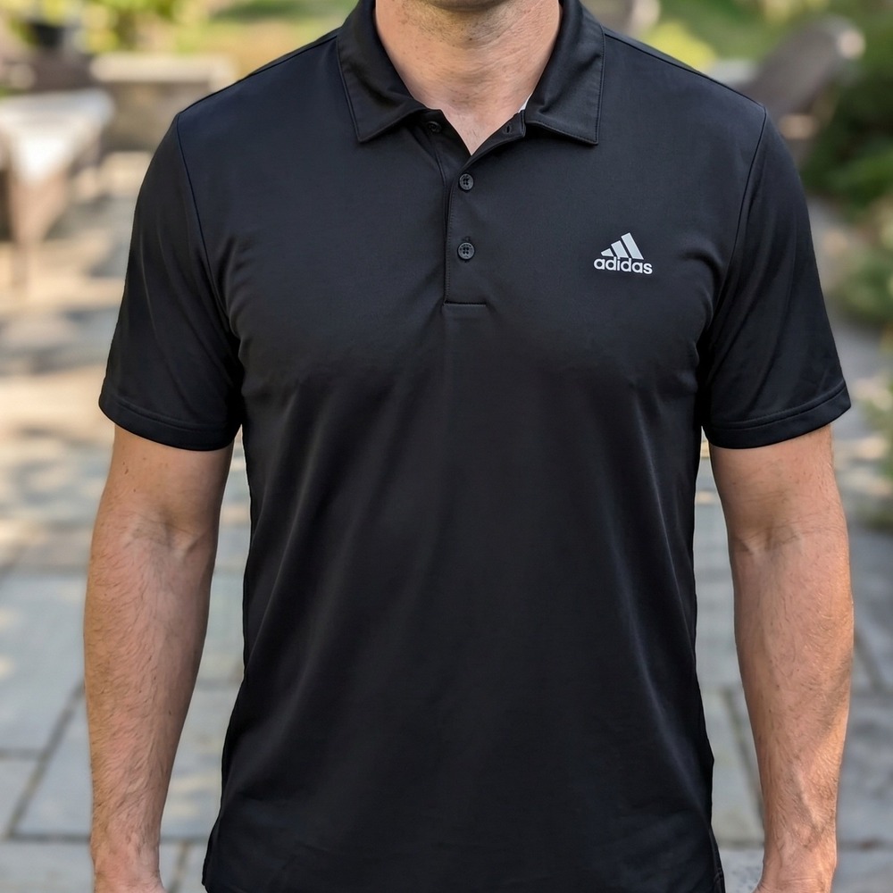Adidas Golf Mens Black Short Sleeve Performance Polo Shirt XL GO F RN88387
